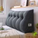 SOGA 4X 100cm Dark Grey Triangular Wedge Bed Pillow Headboard Backrest