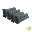 SOGA 4X 100cm Dark Grey Triangular Wedge Bed Pillow Headboard Backrest