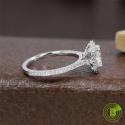 Art Deco Moissanite Diamond Engagement Ring For Wo