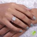Art Deco Moissanite Diamond Engagement Ring For Wo