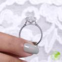 Art Deco Moissanite Diamond Engagement Ring For Wo
