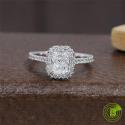 Art Deco Moissanite Diamond Engagement Ring For Wo