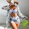 3 piece of swimsuit high waisted beach wear