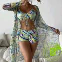 3 piece of swimsuit high waisted beach wear